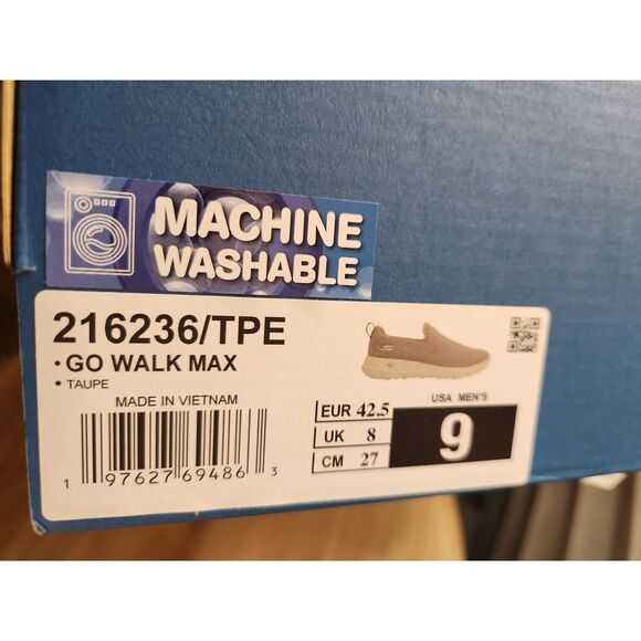 Skechers Performance Go Walk Max | Men's size 9 | Taupe Gen 5 - Picture 2 of 11